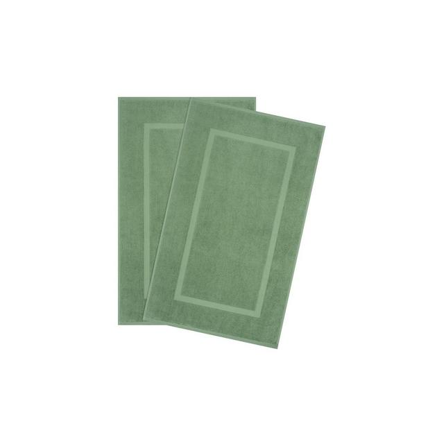 American Soft Linen 100% Cotton Bath Mat Set, 2-Pack, 20 inch by 34 inch, Bath Mats for Bathroom, Sage Green