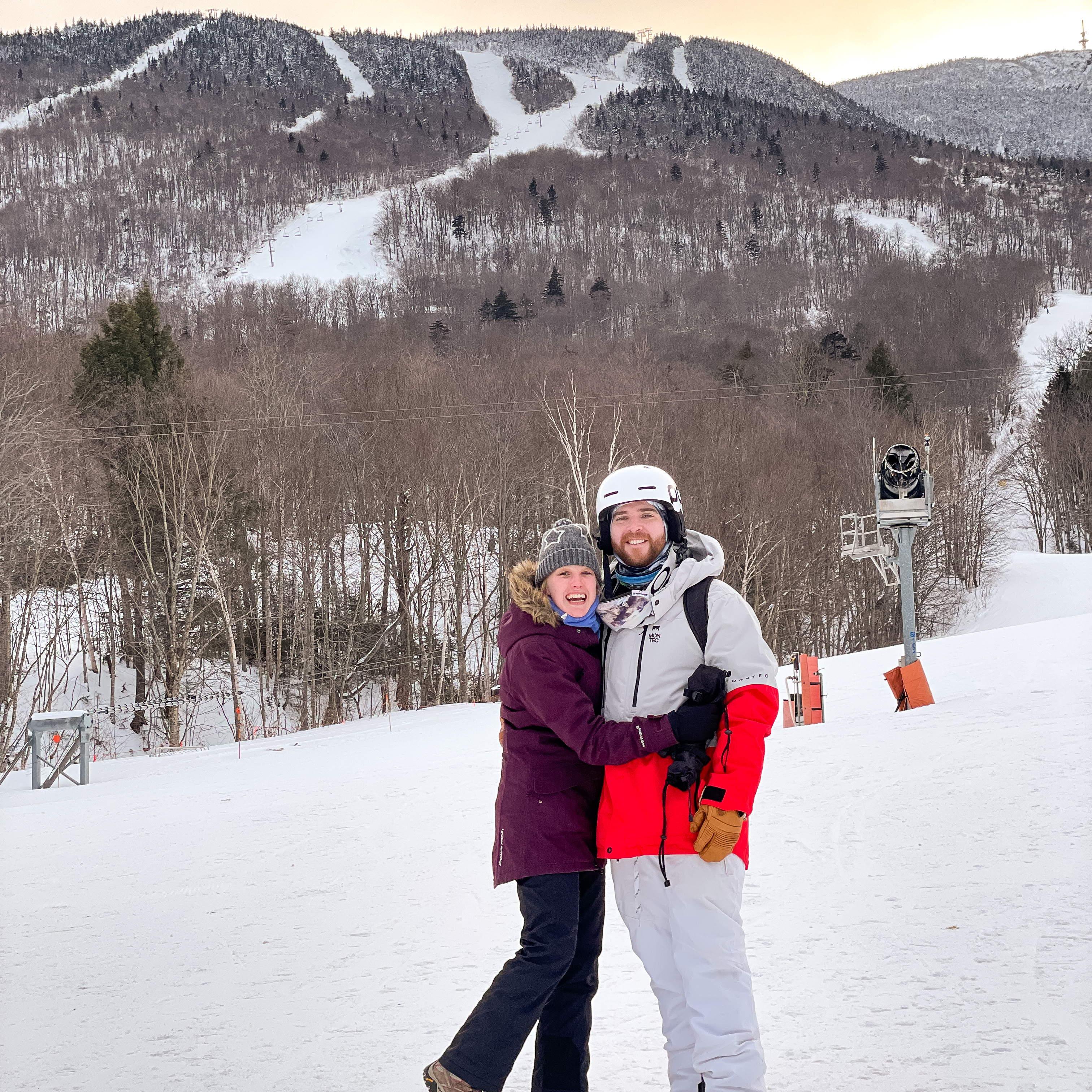 January 2022: Snowboarding in Stowe with friends