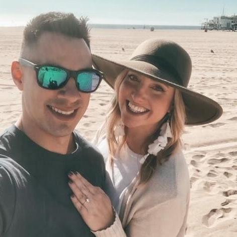 February 7, 2020 - Right after Marco proposed on Santa Monica Pier, California.