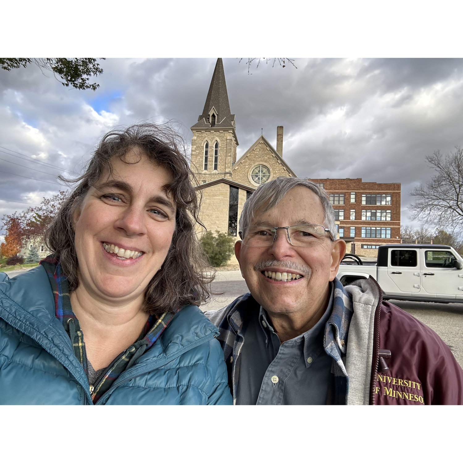 Right after Jim proposed in Lanesboro, MN!