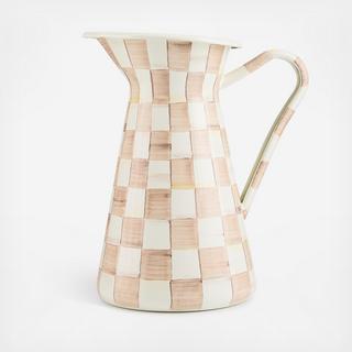 Mocha Check Stainless Steel Practical Pitcher
