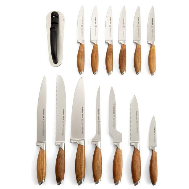 Schmidt Brothers® Cutlery Bonded Teak Knife Block Set, 15-Piece