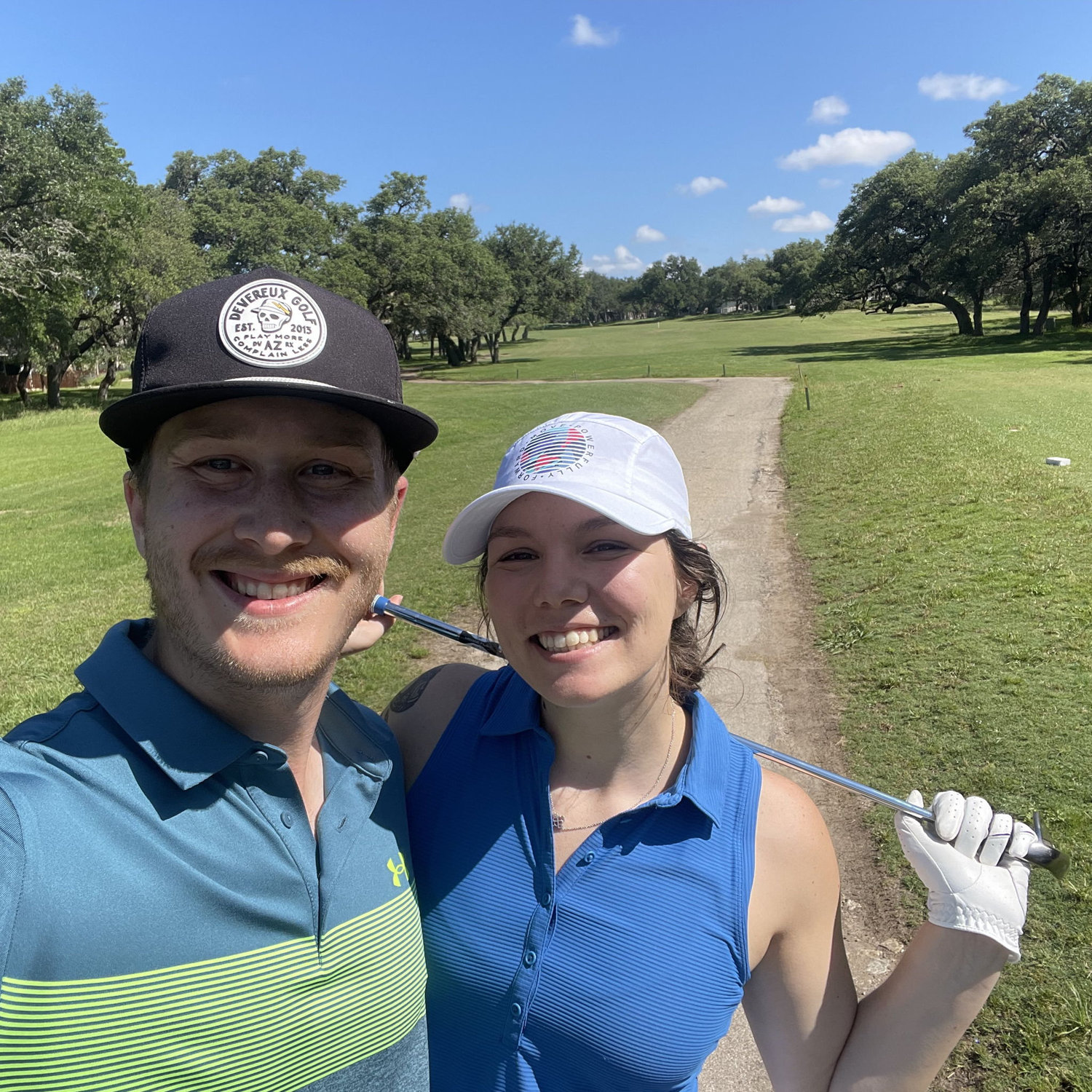 Travis converted Brittney to golf pretty quickly. even got her to play a 100-degree round in Baton Rouge one summer!