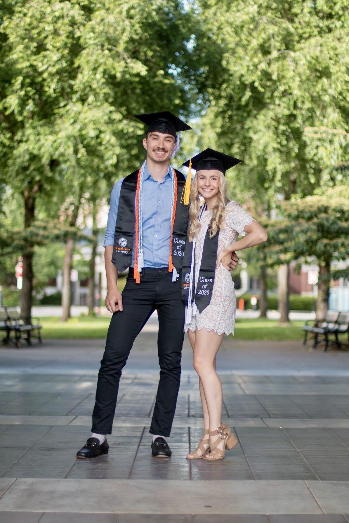 Our college graduation was cancelled due to COVID, but we still snapped a few pics to commemorate the occasion.