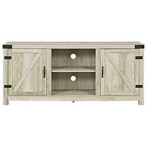 Walker Edison 58" TV Stand in White Oak