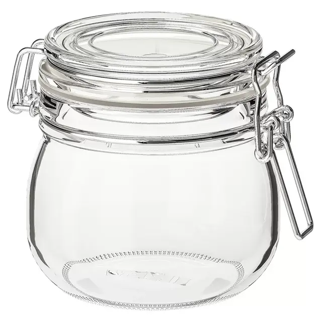 KORKENJar with lid, clear glass17 oz