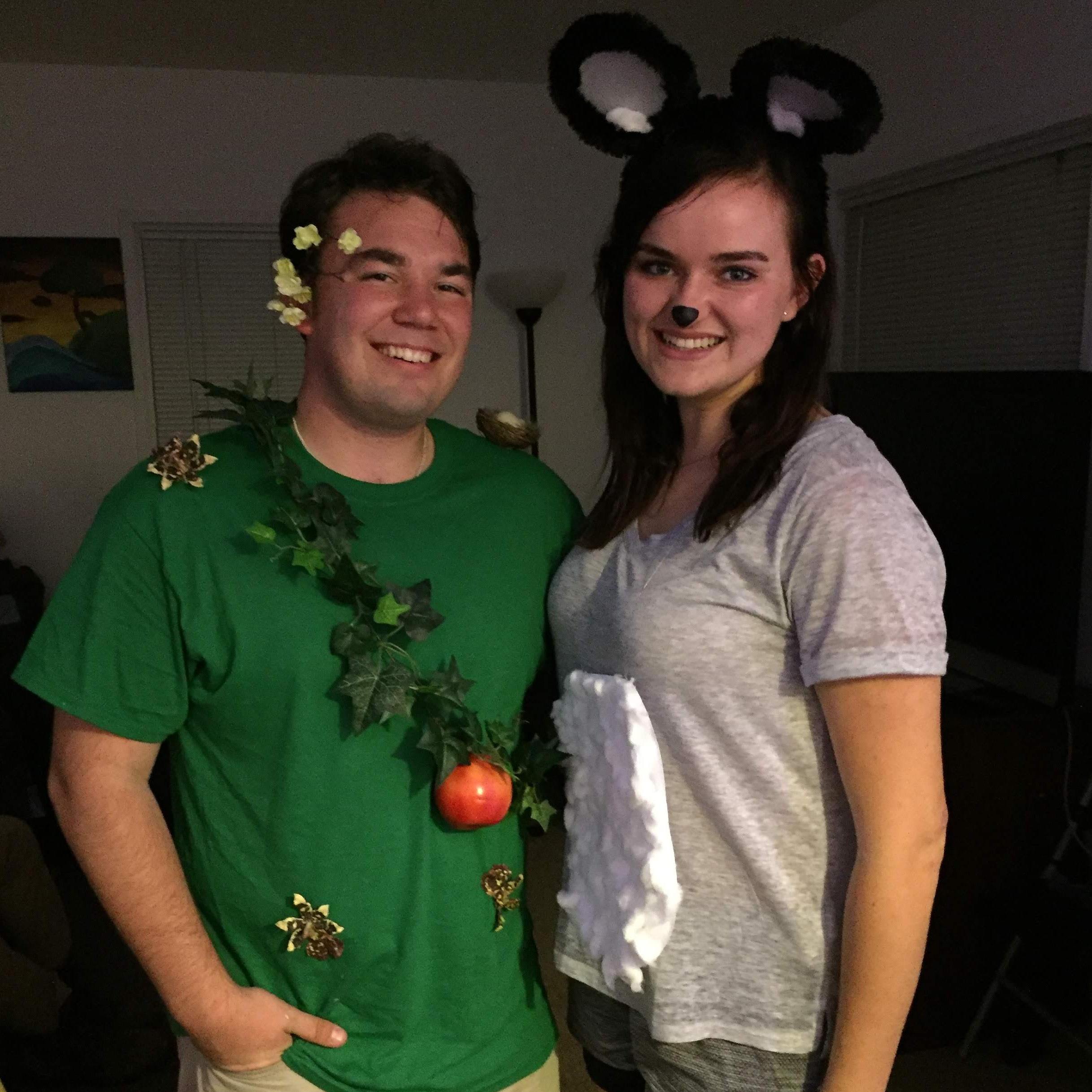 Halloween 2016 - Jordan lived in Napa and Alex was in SLO. When she surprised him at halloween he was wearing their couples costume in public...as a tree!