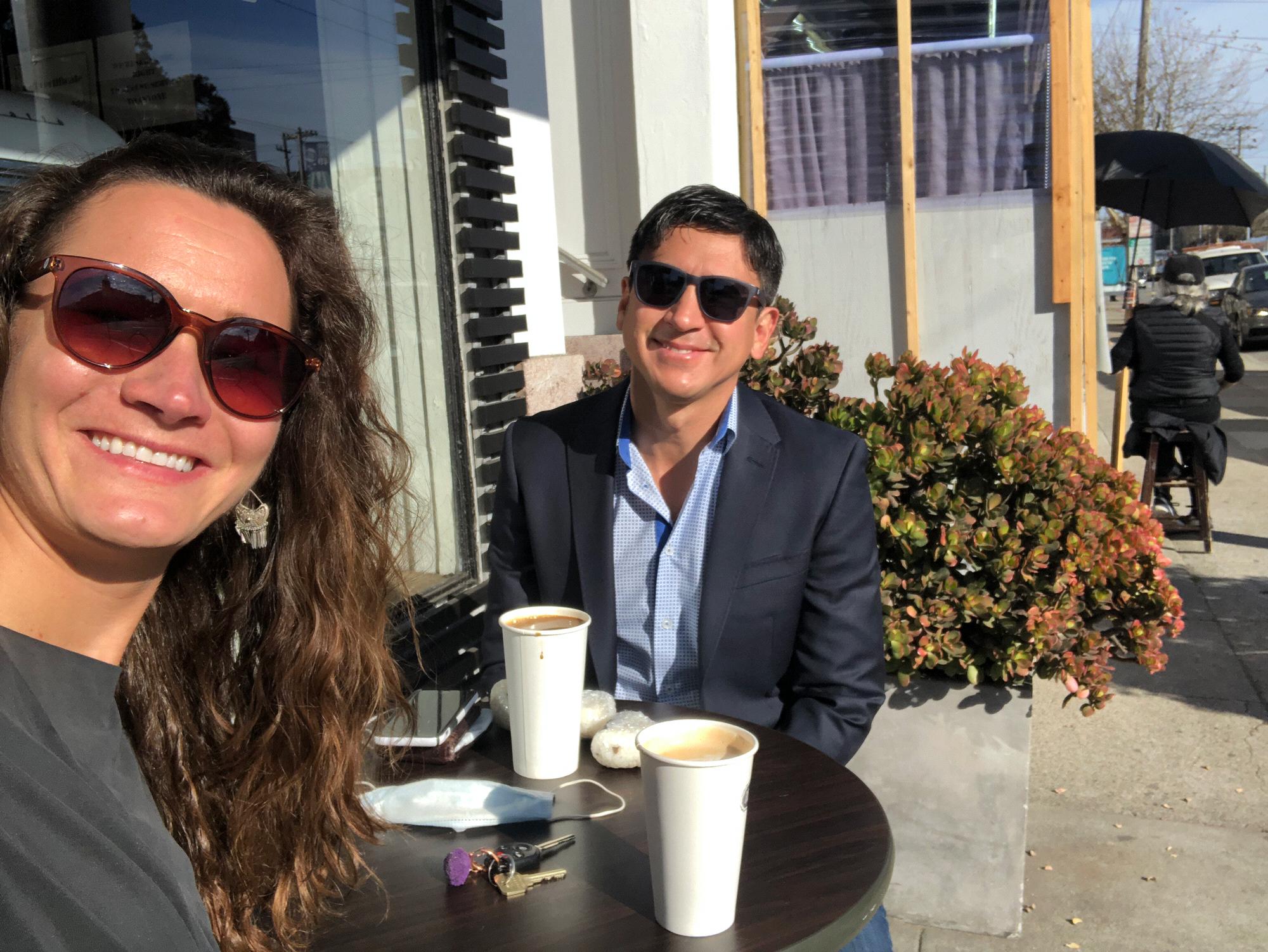 We love our morning coffee dates after Sunday mass!
