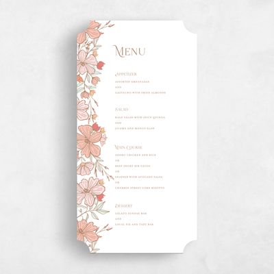 Pink Ticket Wedding Menu - Leighton