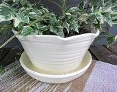 Ceramic Pottery Flower Pot with attached...