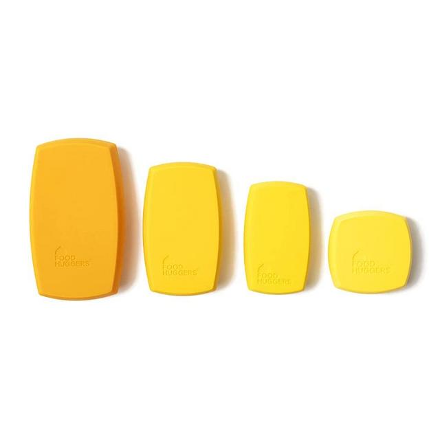 Cheese Huggers Set of 4 Reusable Silicone Savers by Food Huggers | Cheese Paper Alternative | Store Cheddar, Swiss, Colby Jack and More