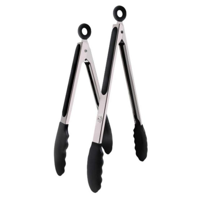 Premium Set of Stainless Steel Tongs 2-Pc.