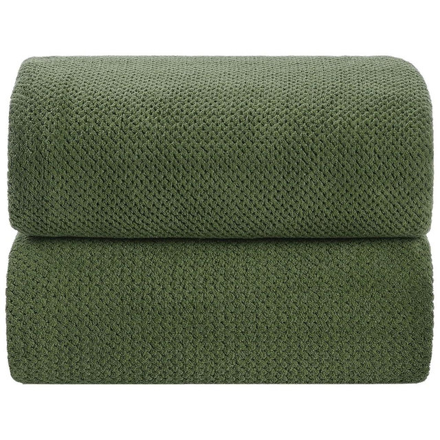 BXRBXR Bath Sheets 40x80 Inches Extra Large Bath Towels Set Super Soft Absorbent Quick Dry Luxury Microfiber Shower Towels for Bathroom - Olive Green,2 Pack