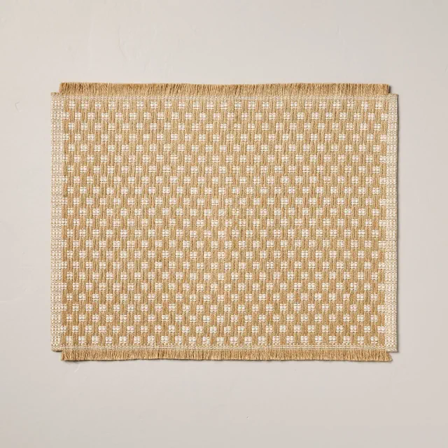 19" Patterned Placement Tan/Sour Cream - Hearth & Hand™ with Magnolia