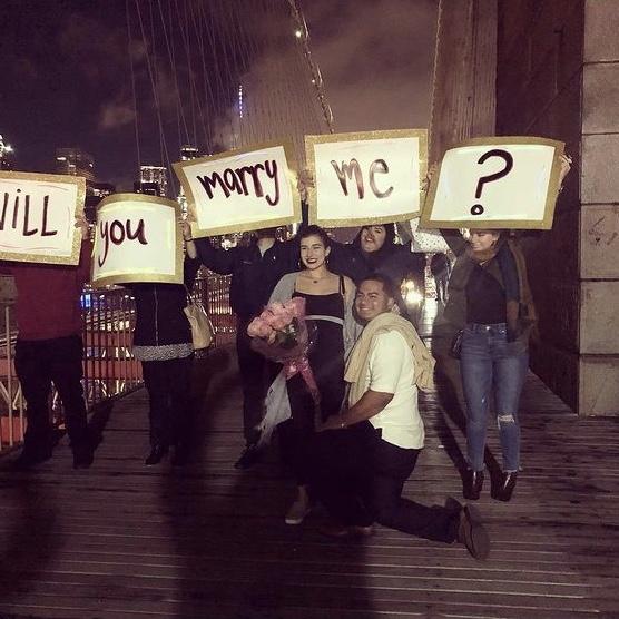 Engaged at Brooklyn Bridge !