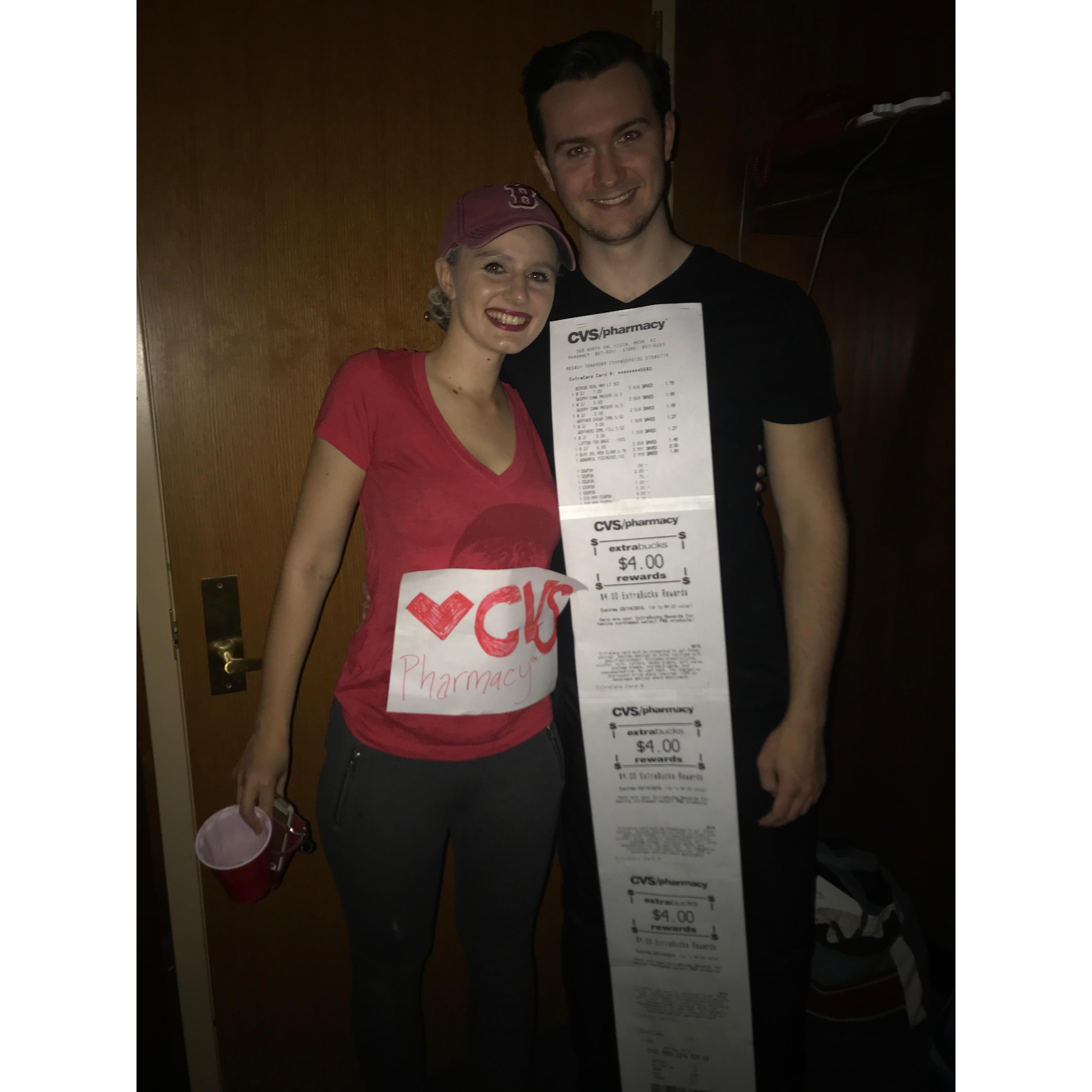 CVS cashier and receipt for Halloween. (2017)