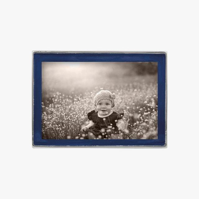 Navy Enamel Frame, 4X6