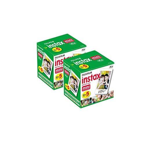 Fujifilm Instax Mini Instant Film, 10 Sheets of 5 Pack × 2 (100 Sheets)