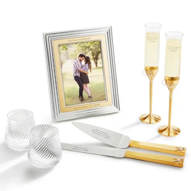 Exclusive Vera Wang Love Knots Gold Wedding Day Gift Set
