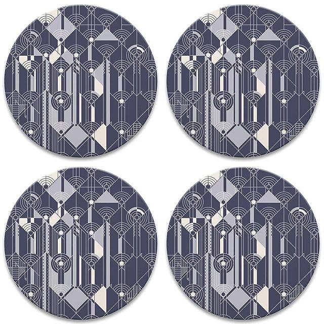 CoasterStone Frank Lloyd Wright April Showers Set of 4 Coasters, One Size, Multicolor