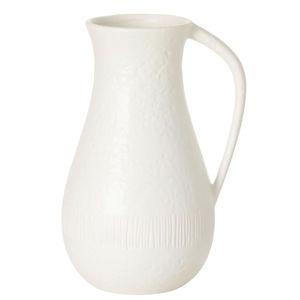 Sullivans Ceramic Pitcher Vase with Handle, Vases for Flowers, Modern White Vases for Home Decor for Real or Fake Flower, Living Room, Bedroom, and Office Decor, Vase for Centerpieces (CM3118)