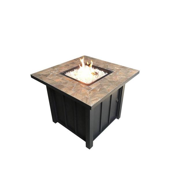 Square Tile Top Outdoor Fire Pit - AZ Patio Heaters