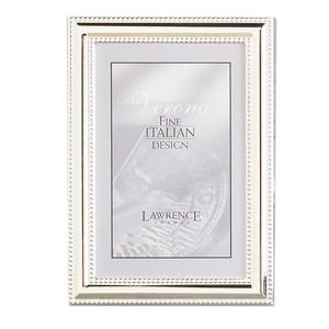 Lawrence Frames Metal Picture Frame Silver-Plate with Delicate Beading, 5 by 7-Inch