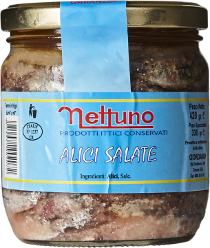 Nettuno Anchovies in Sea Salt from Cetara