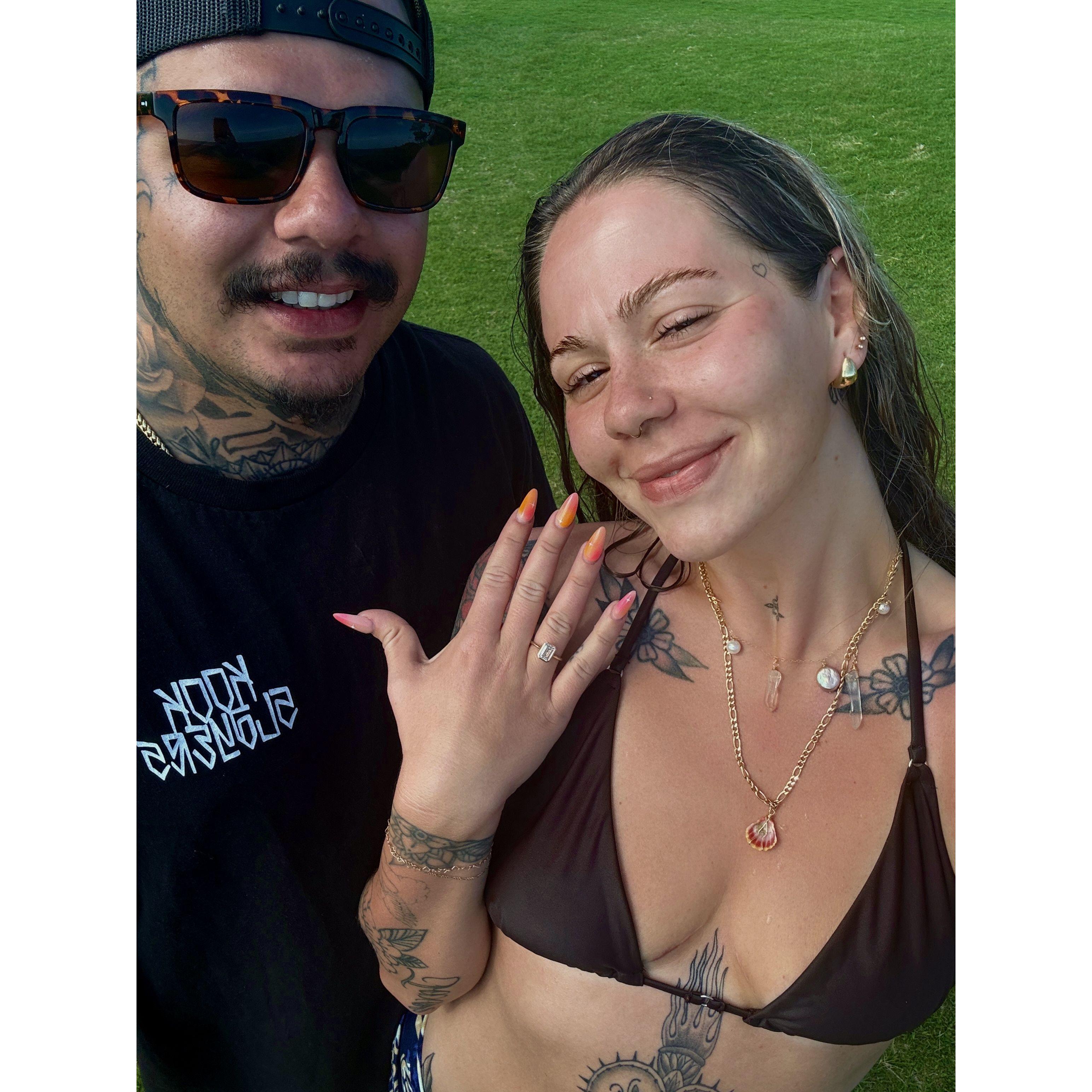 the day after I said yes!