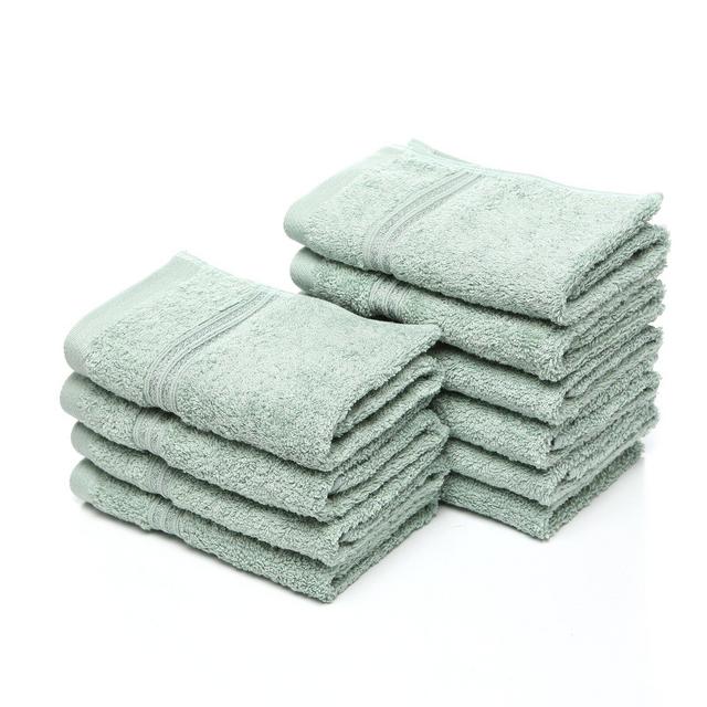 Patric 10 Piece Egyptian-Quality Cotton Washcloth Towel Set