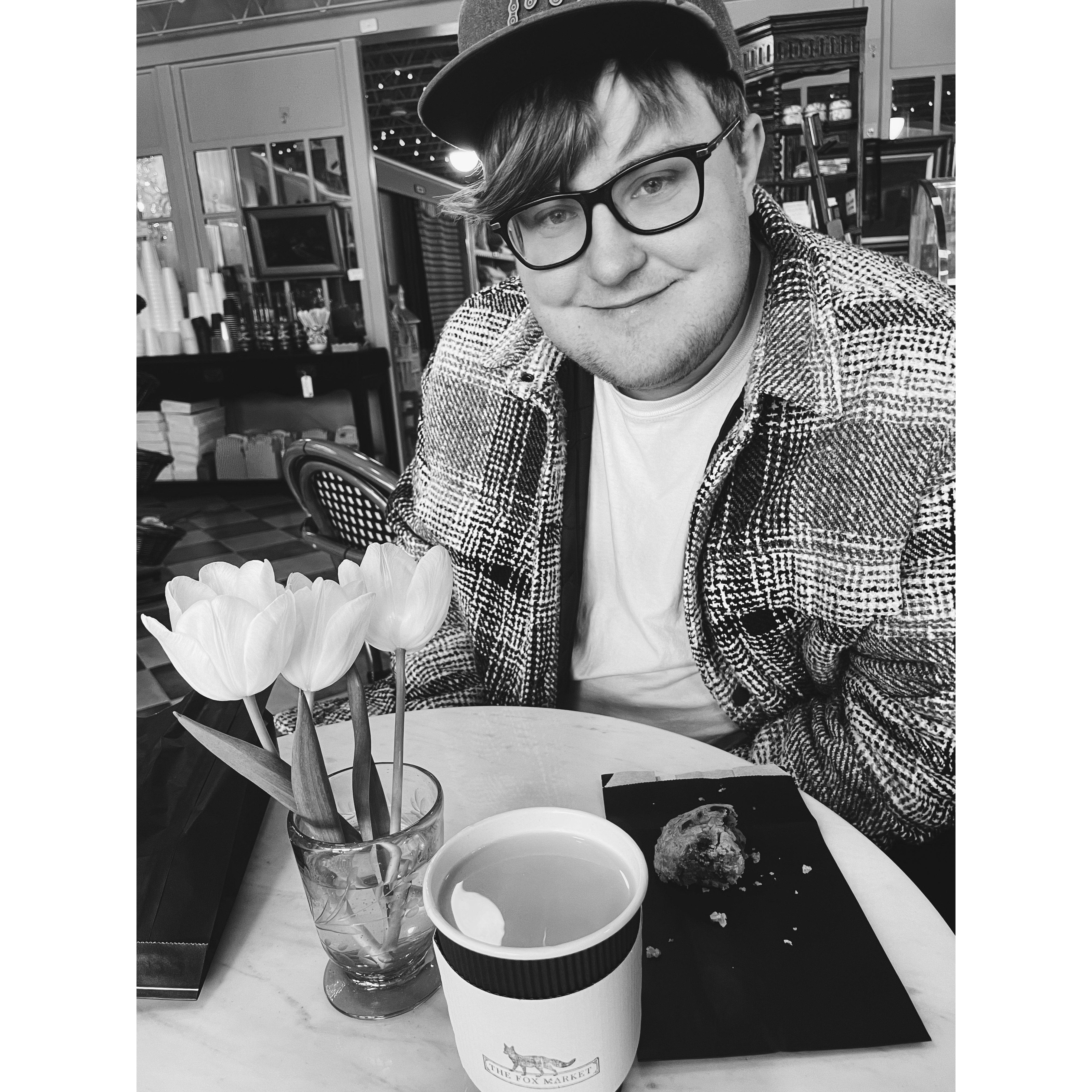 I love our coffee dates. Usually G gets a hot chocolate (he is not a coffee drinker) and we share a pastry. This place was especially good and doubled as a little shop which was so cute. 2/17/2024