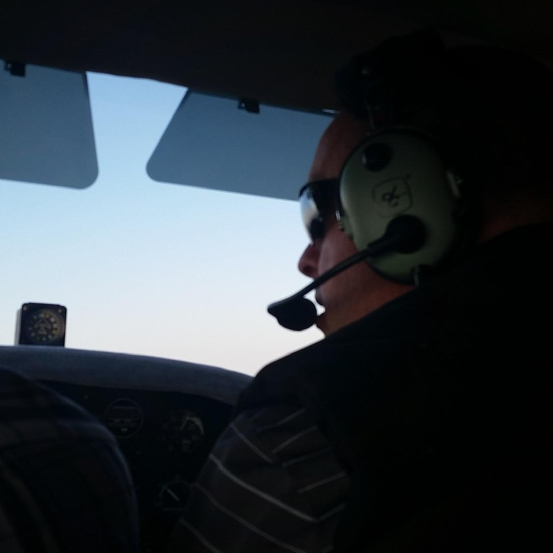 We had the opportunity to fly in a Cessna 172. Richard even got to take the controls.