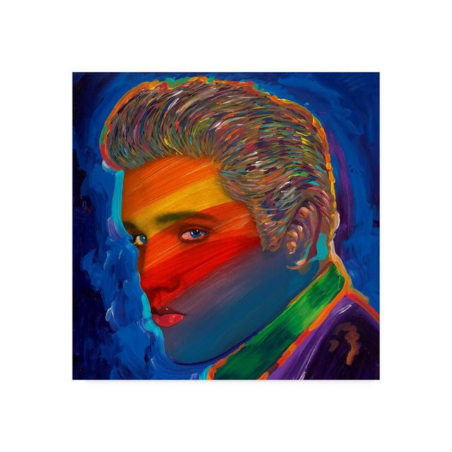 Howie Green 'Elvis Rainbow' Canvas Art - 35" x 35"