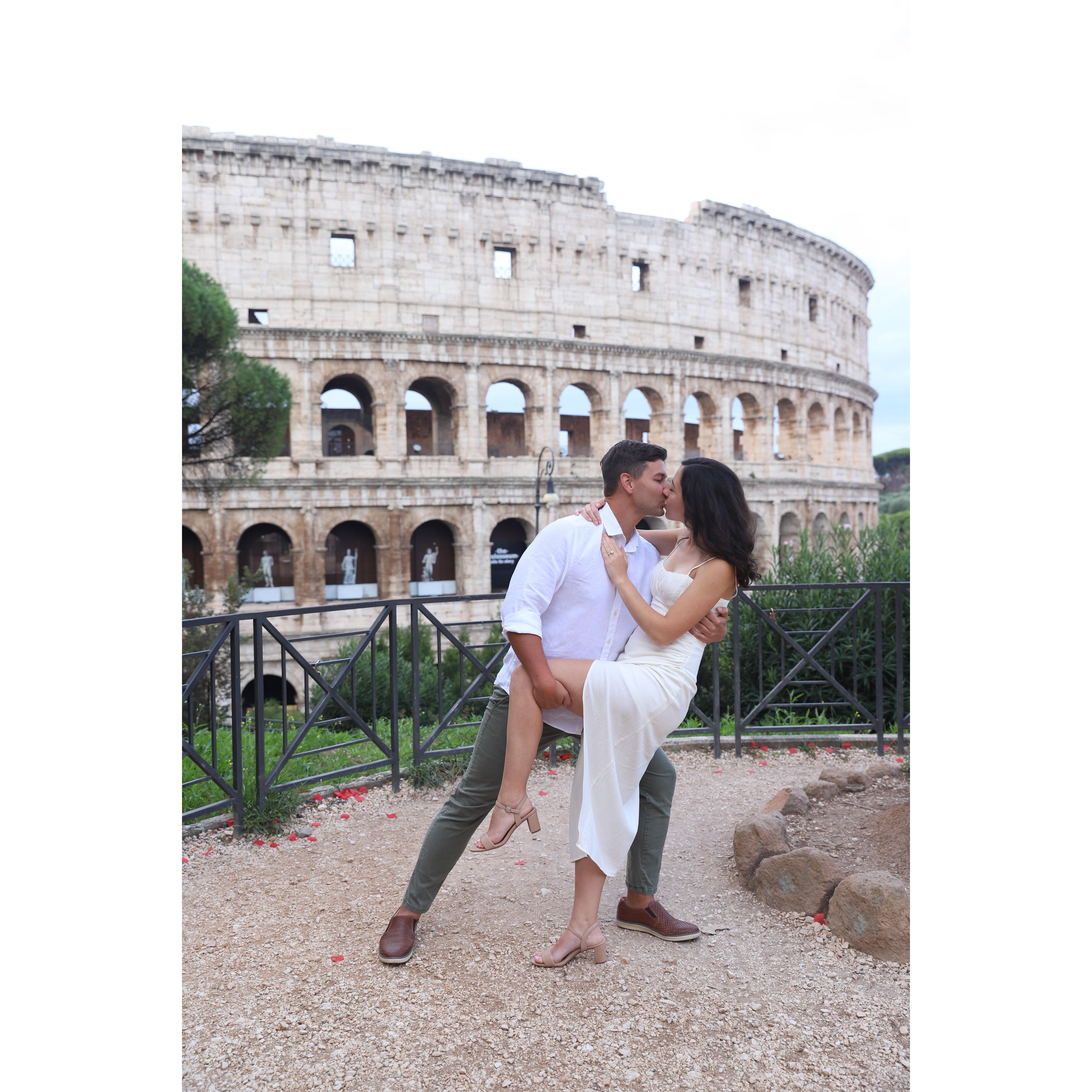 Scenes from our engagement shoot in Italy! Colosseum