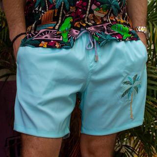 The Offshores Palm Tree Embroidered Swim Trunks