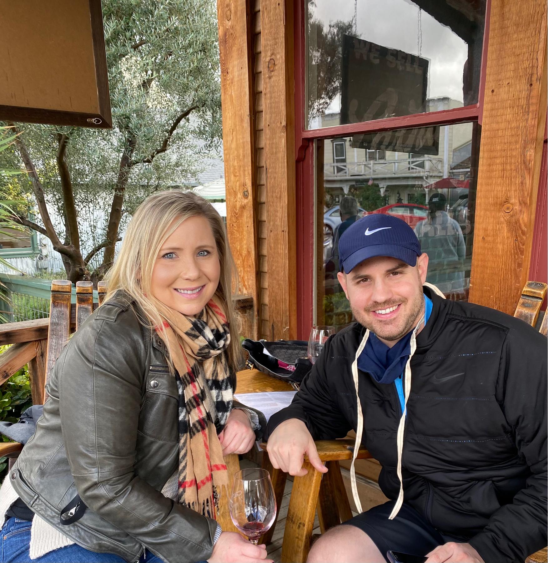 Visiting one of our favorite wine-tasting rooms in Santa Ynez, California.