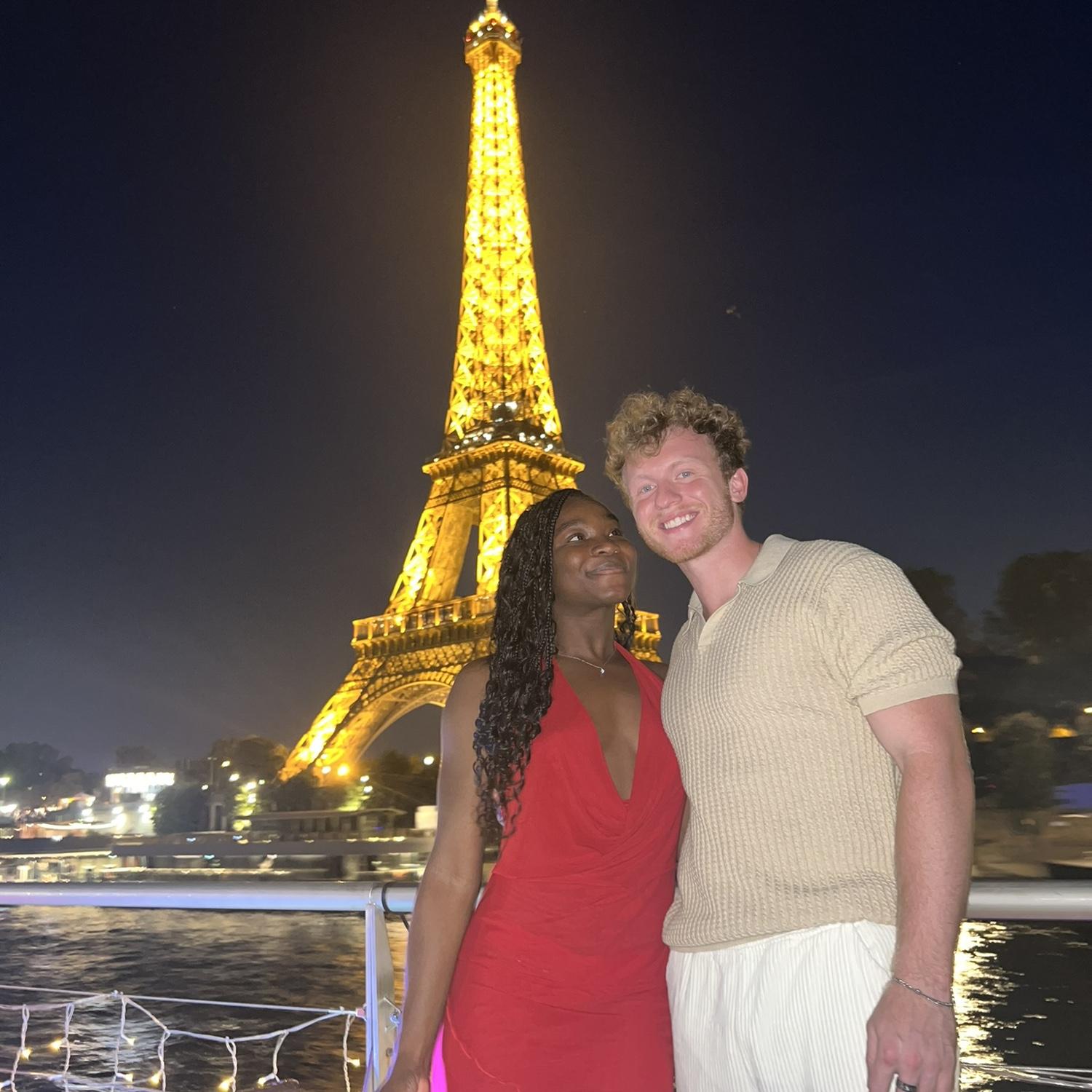From our trip to Paris having dinner on Seine River.