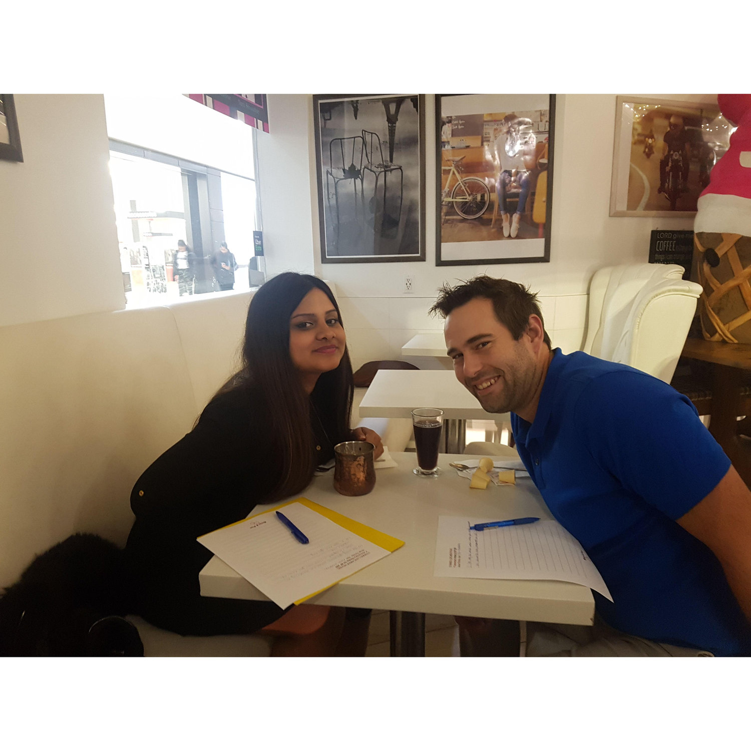 Celebrating our First Anniversary at the same coffee shop we first met ~Oct 28, 2019