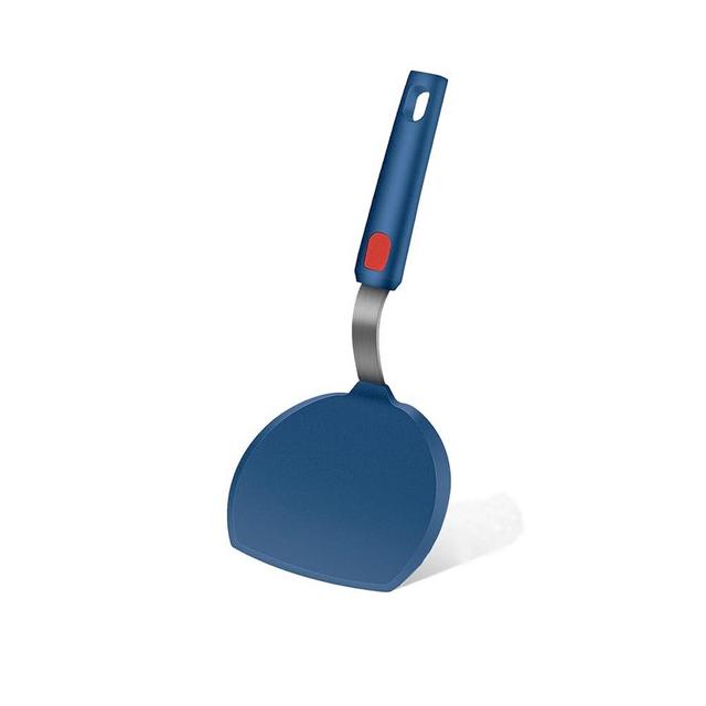 Tenta Kitchen Silicone Pancake Spatula Turner for Cooking and Baking- 600°F Heat Resistant Rubber Egg Spatulas (Blue Round Spatula)