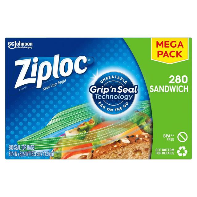Ziploc Seal Top Sandwich Bags - 280ct