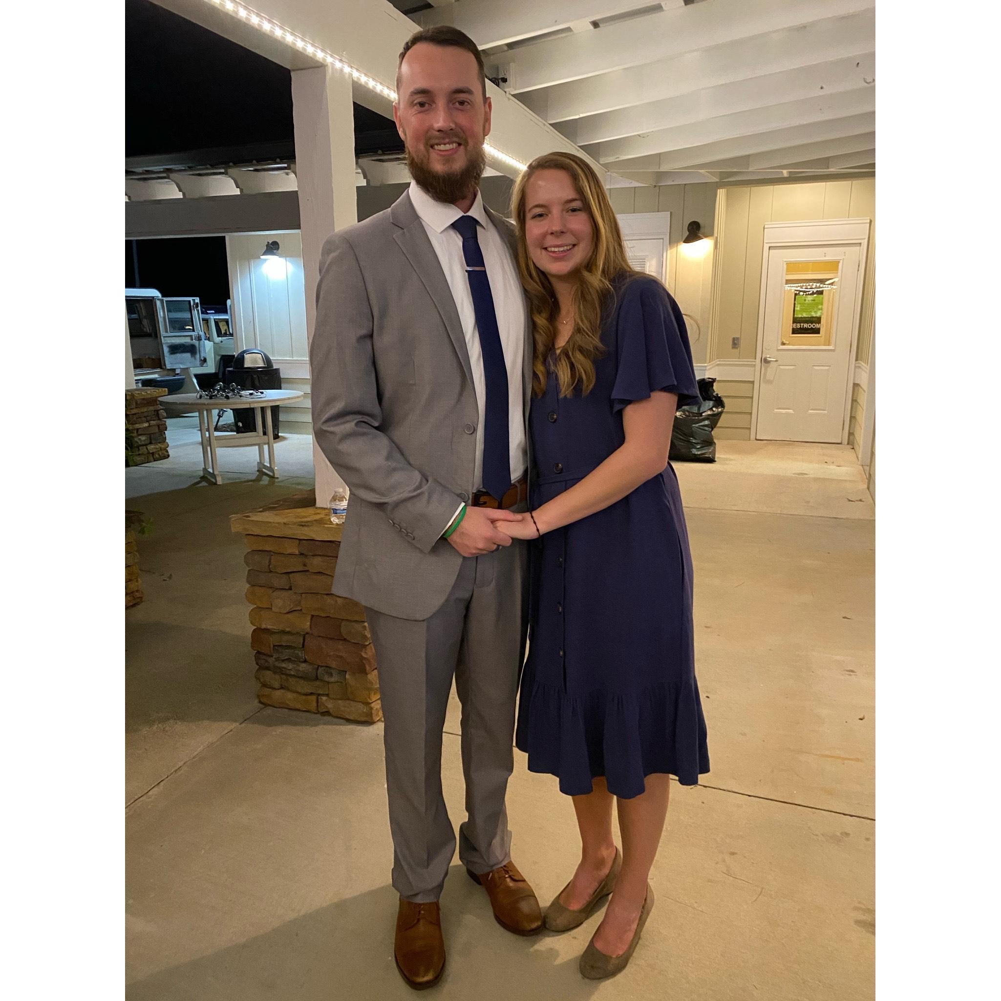 Attending our first wedding together- Congrats Halie and Blake!