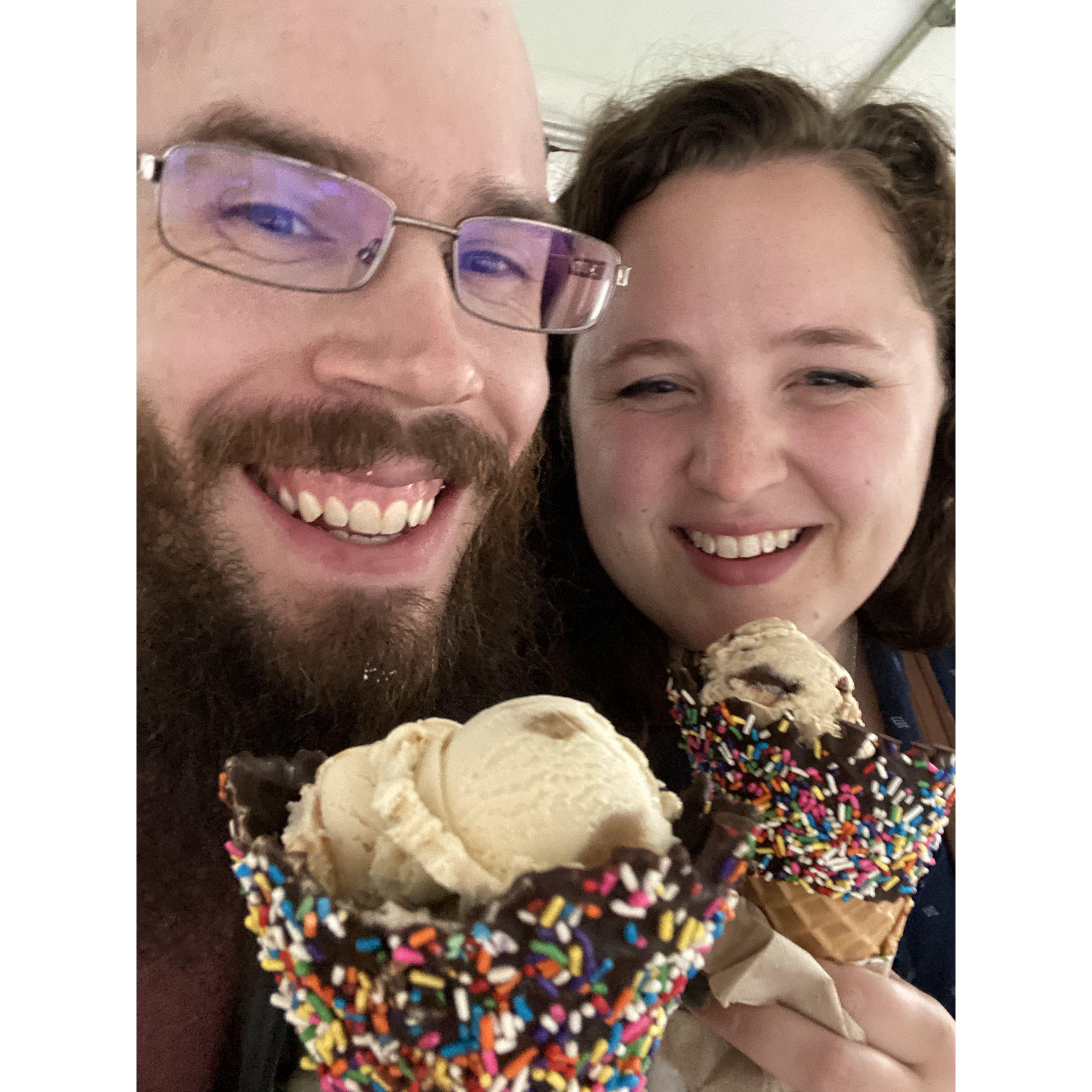 We love each other almost as much as we love ice cream