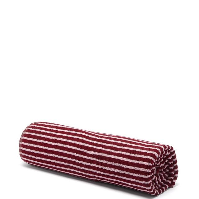 TeklaStriped organic-cotton bath sheet