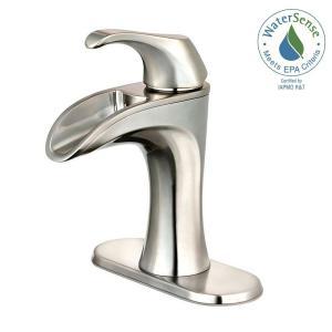 Brea 4 in. Centerset Single-Handle Waterfall Bathroom Faucet in Polished Chrome