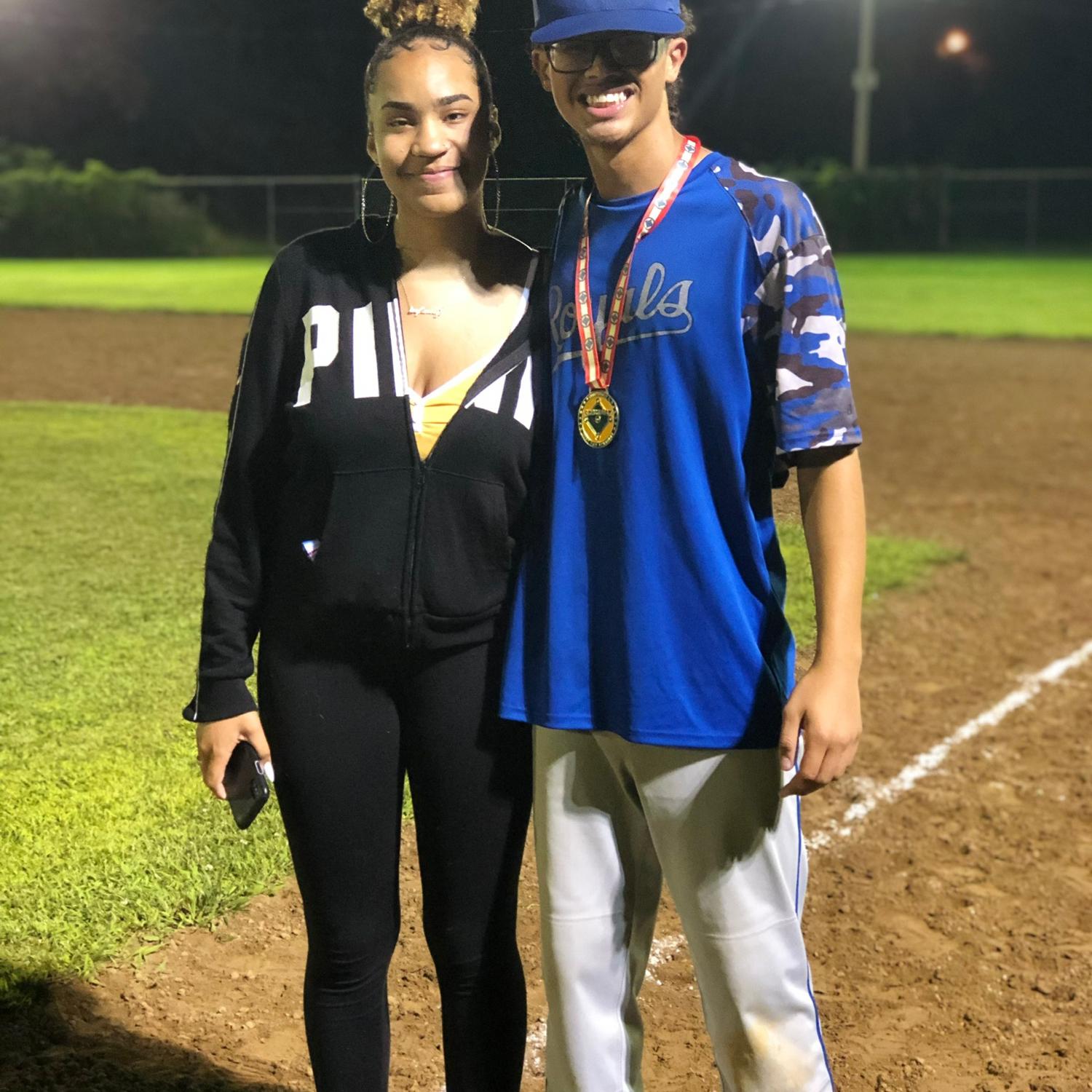 Chris and I at his baseball game!