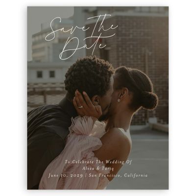 Beige Wedding Digital Save the Date - Micah Photo
