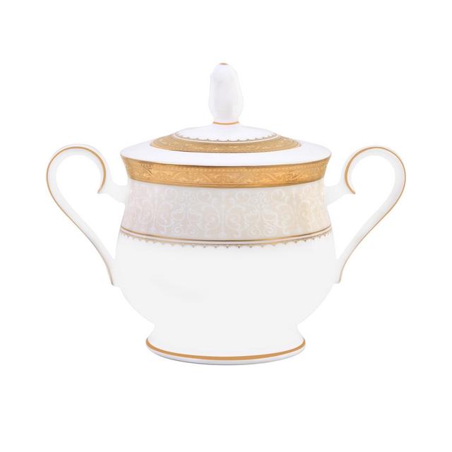 Noritake Dinnerware, Odessa Gold Covered Sugar Bowl