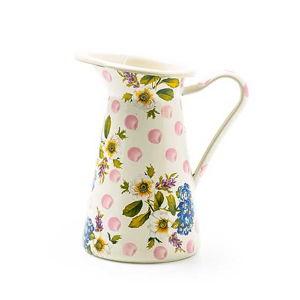 Mackenzie Childs Wildflowers Pink Medium Practical Pitcher