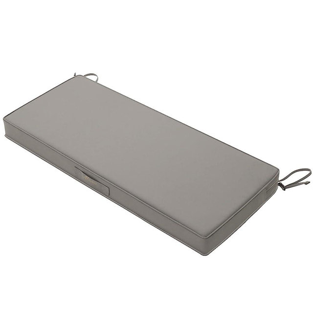 Favoyard Outdoor Bench Cushion 48 x 18 Inch Waterproof Patio Furniture Cushions 3-Year Color Fastness Garden Sofa Settee Couch Swing Pads with Handle and Adjustable Straps, Light Gray