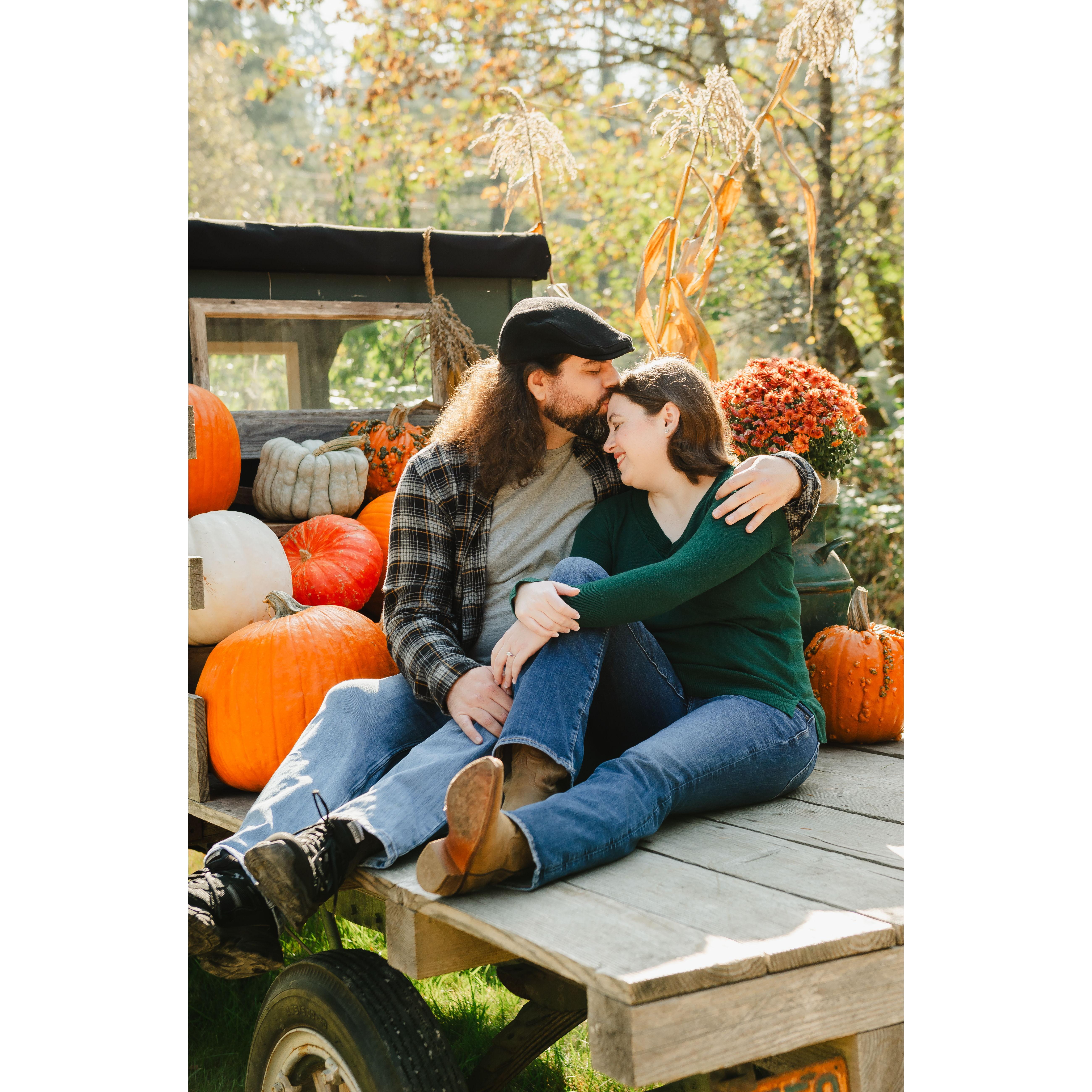 From our engagement photo shoot at Pomeroy Farms, taken by the incredible Erika Renae!